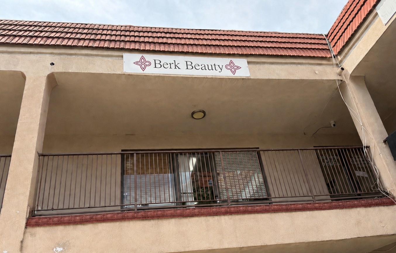 Berk Beauty exterior sign and building in Los Angeles